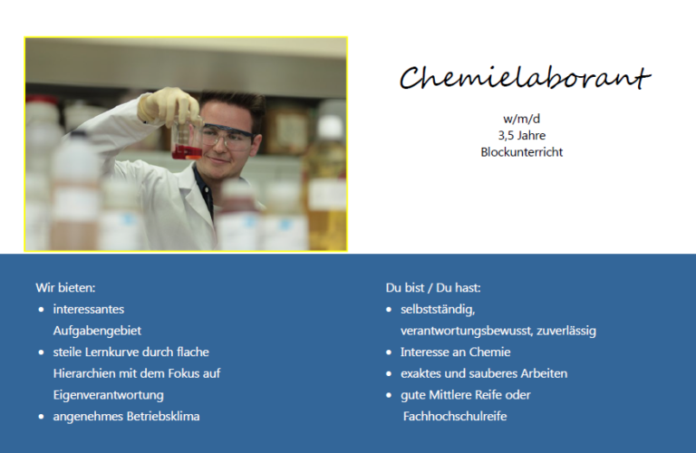 Stellenanzeige_Homepage_Chemielaborant_ohne Seitenrand - Bilgram Chemie
